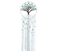 Ins Style Room Decoration Handicrafts Life Trees Tassels Hand Woven Tapestries Dreamcatcher Macrame Wall Hanging Leaf Nordic Art for Living Or Bedroom(B)