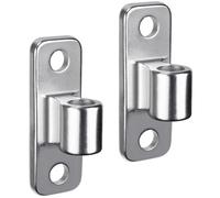 Insaga Charnière de Portail 16mm Trou, 100 x 35mm Plaque de Charnière à Bande Robuste 2pcs Support d'œillet de Portail de Jardin en Métal Matériel pour Portail de Ferme/Champ/Clôture en Bois, Vertical