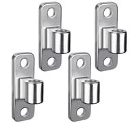 Insaga Charnière de Portail 16mm Trou, 100 x 35mm Plaque de Charnière à Bande Robuste 4pcs Support d'œillet de Portail de Jardin en Métal Matériel pour Portail de Ferme/Champ/Clôture en Bois, Vertical