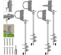 Insaga Lot de 4 piquets de tente, 69 cm, ancrage au sol robuste en métal, grand piquet de sable, lame en spirale à vis dans les trampolines pour kit de balançoire, camping, abri de jardin, chien, abri