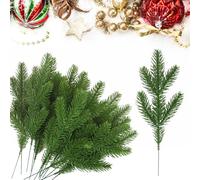 INSANYJ 35 Pièces Branche De Sapin Artificiel comme Réel, 30cm Vert Branche De Sapin Decorative, Branche Decorative Bois à Guirlande De Bricolage pour DéCoration à La Maison Et BoîTe Cadeau De NoëL