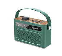 Inscabin M60 Radio numérique portable DAB/DAB + FM / enceinte portable sans fil avec Bluetooth / son stéréo / double haut-parleur / double réveil / batterie / beau design (vert)