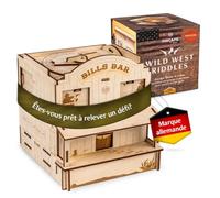 INSCAPE Boîte de puzzle en bois Wild West - Jeu d'évasion pour adultes - Puzzle 3D - 100 pièces - 14,5 x 13,5 cm - À partir de 14 ans