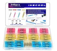 INSCOOL Lot de 340 connecteurs thermorétractables pour câblage électrique | Les connecteurs de fils à sertir étanches aident à créer des épissures fiables pour les réparations de véhicules