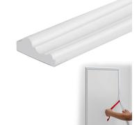 Inscrip Bande murale à décoller et à coller - Décoration murale en TPE - Bande flexible - Blanc - Pour cadre de miroir, rail de chaise, protection murale et décoration de bricolage (3,2 cm x 6 m)