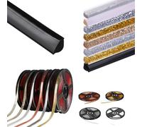 Inscrip Bandes de quart flexibles de 5 m - Moulures de plafond autocollantes - Socle décoratif - Moulures décoratives d'étanchéité pour bords de mur, bords de placard, bande de finition, bords de