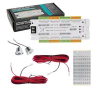 Inscrip Détecteur de mouvement intelligent à LED - Contrôleur de lumière d'escalier - 32 canaux - Automatique - Kit d'éclairage d'escalier - Avec 2 capteurs - 4 modes réglables - Pour éclairage