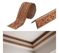 Inscrip Frise autocollante - 5 m x 10 cm x 8 mm - Moulure murale 3D autocollante - Imperméable - Bordure murale autocollante - Pour coins, lignes, plafonds - Marron