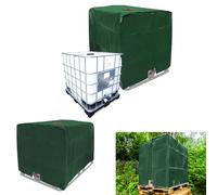 Inscrip IBC Housse de protection pour réservoir d'eau de 600 l, bâche de protection pour réservoir IBC, conteneur d'eau de pluie (vert, 120 x 80 x 100 cm)