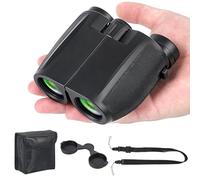 Inscrip Jumelles 10 x 25 pour adultes BAK4 Prism FMC binoculars, mini jumelles compactes portables avec clarté supérieure, idéales pour l'observation des oiseaux, les voyages, la randonnée, la chasse