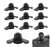 Inscrip Lot de 10 raccords à vis pour rail d'avion, raccord à vis M8 pour rails d'arrimage, embouts individuels pour rails d'avion et rails d'arrimage pour caravanes, camionnettes et remorques (M8 x