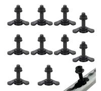 Inscrip Lot de 10 raccords à vis pour rail d'avion, raccord à vis M8 pour rails d'arrimage, embouts individuels pour rails d'avion et rails d'arrimage pour caravanes, camionnettes et remorques (M8 x