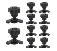 Inscrip Lot de 10 raccords d'avion M8 - Avec poignée en étoile - Accessoires - Ferrure d'extrémité simple pour rails d'arrimage - Raccord Airline 500 daN (M8 x 40)