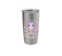 Inscription Alotl Axolotl pour les amateurs de livres Gobelet isotherme en acier inoxydable double paroi
