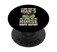 Inscription Amusante de l'histoire du Cheval de Chien PopSockets PopGrip Adhésif