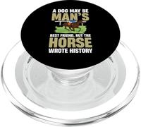 Inscription Amusante de l'histoire du Cheval de Chien PopSockets PopGrip pour MagSafe