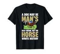 Inscription Amusante de l'histoire du Cheval de Chien T-Shirt