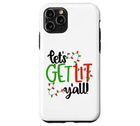 Inscription Amusante de Noël « Lets Get Lit Yall » Coque pour iPhone 11 Pro