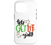 Inscription Amusante de Noël « Lets Get Lit Yall » Coque pour iPhone 16 Pro