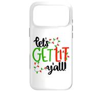 Inscription Amusante de Noël « Lets Get Lit Yall » Coque pour iPhone 17 Pro Max