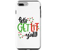 Inscription Amusante de Noël « Lets Get Lit Yall » Coque pour iPhone 7 Plus/8 Plus