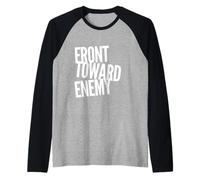 Inscription Amusante du Devant vers l'ennemi pour Les Militaires drôles Manche Raglan