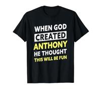 Inscription Amusante du nom d'Anthony T-Shirt Graphique avec Valeur