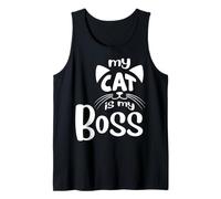 Inscription Amusante en Forme de Chat - Ma Voiture est Mon Patron Débardeur