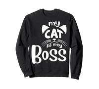 Inscription Amusante en Forme de Chat - Ma Voiture est Mon Patron Sweatshirt