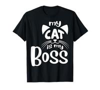 Inscription Amusante en Forme de Chat - Ma Voiture est Mon Patron T-Shirt