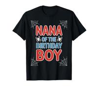 Inscription Amusante « Nana of The Birthday Boy Spider » sur Le thème de Grand-mère T-Shirt