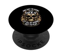 Inscription Amusante « One Day I Say Forget It Let Demons Out Father » PopSockets PopGrip Adhésif