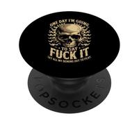 Inscription Amusante « One Day I Say Forget It Let Demons Out Father » PopSockets PopGrip Adhésif
