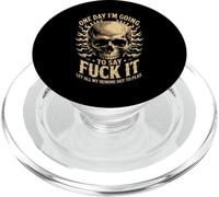 Inscription Amusante « One Day I Say Forget It Let Demons Out Father » PopSockets PopGrip pour MagSafe