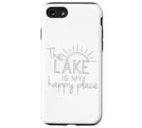 Inscription Amusante « The Lake is My Happy Place Vacation » Coque pour iPhone SE (2020) / 7/8