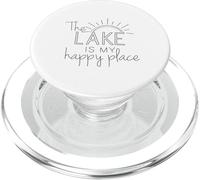 Inscription Amusante « The Lake is My Happy Place Vacation » PopSockets PopGrip pour MagSafe