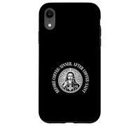 Inscription « Before Coffee Sinner After Saint Kaffee Kirche » Coque pour iPhone XR