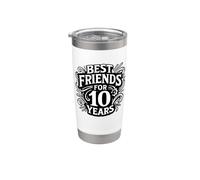 Inscription « Best Friends » depuis 10 ans d'amitié Gobelet isotherme en acier inoxydable double paroi