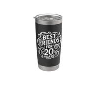 Inscription « Best Friends » depuis 20 ans d'amitié Gobelet isotherme en acier inoxydable double paroi