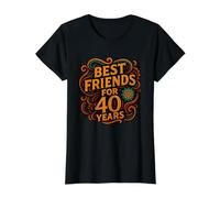 Inscription « Beste Freunde Seit 40 Jahren Freundschaft » T-Shirt Graphique avec Valeur