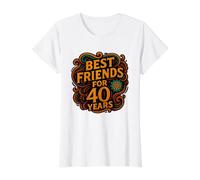 Inscription « Beste Freunde Seit 40 Jahren Freundschaft » T-Shirt Graphique avec Valeur