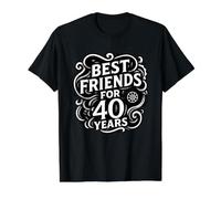 Inscription « Beste Freunde Seit 40 Jahren Freundschaft » T-Shirt Graphique avec Valeur