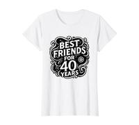 Inscription « Beste Freunde Seit 40 Jahren Freundschaft » T-Shirt Graphique avec Valeur