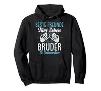 Inscription « Bruder Schwester Beste Freunde fürs Leben » Sweat à Capuche