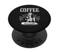 Inscription « Coffee is My Religion » PopSockets PopGrip Adhésif
