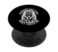 Inscription drôle de Raton Laveur Enceinte et Sauvage PopSockets PopGrip Adhésif