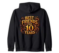 Inscription en Allemand « Beste Freunde Seit 10 Jahren Freundschaft » Sweat à Capuche