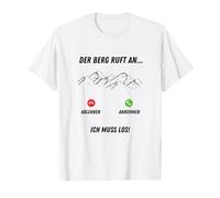 Inscription en allemand « Der Berg ruft » - Wanderlust - Sport T-Shirt