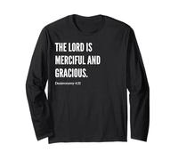 Inscription en anglais « The Lord Is Merciful and Gracious » Manche Longue