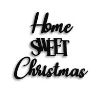 Inscription en bois à suspendre Home Sweet Christmas - Décoration murale de Noël pour salon, cuisine, chambre à coucher